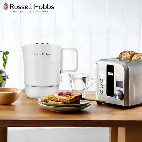 Image of Russell Hobbs TravelMate 0.8L 600W Multi-Cook Kettle | Compact Portable Design with Foldable Handles, 2 Heat Levels | Cool-Touch Handle, Dry Boil Protection & Illuminating Power Indicator | RMC800