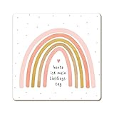 untersetzer kork fliese Maße: 9,5 x 9,5 cm Grafik Werkstatt lustiger Untersetzer aus Kork  Heute ist Mein Lieblingstag