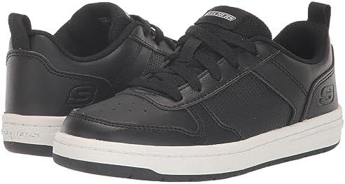 Skechers Kids Boy's Smooth Street-Genzo Sneaker, Black/White, 4.5 Big Kid | Image 6