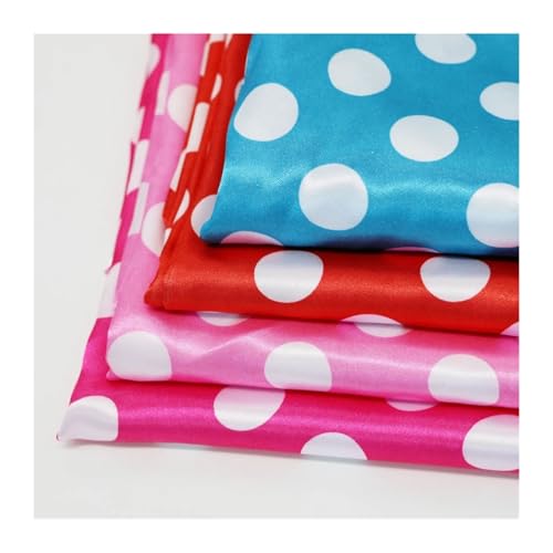 Tissu à pois charmeuse anti-plis pour projets de couture faciles - 2