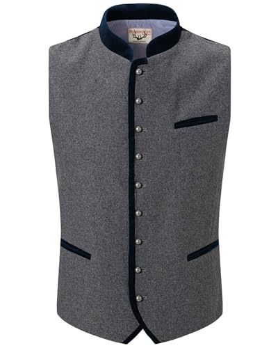 Stockerpoint Herren Alonso Trachtenweste, grau nachtblau, 54