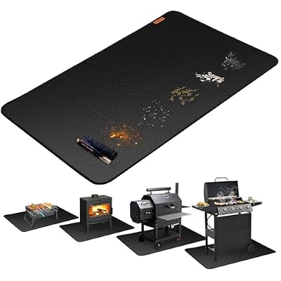65 x 40 inch Under Grill Mats for Outdoor, Fireproof BBQ pad Beneath Grill, Grill Pads for Outdoor Grill