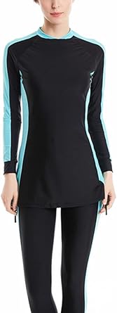 Odizli Maillot De Bain Musulman Burkini à Manches Longues Pour Femme