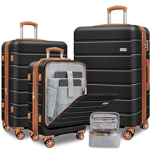SmileLine 3-Piece Luggage Set Lightweight Hardside Suitcase TSA