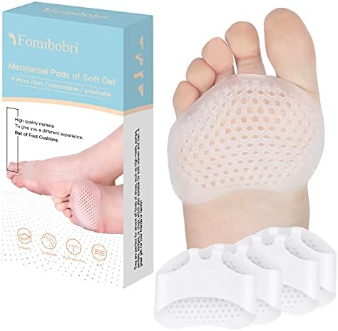 Metatarsal Pads 12 Pack Ball of Foot Cushions for Women and Men Soft Gel Foot Pads Pain Relief Forefoot Pad