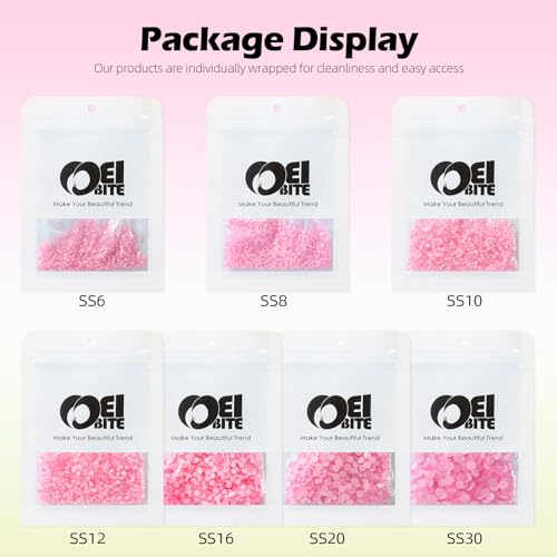 Image of Mocha Rose Flatback Rhinestones, Glass Rhinestones for Nail Art and Craft, Glue Fix, Loose Crystal Gemstones(Mocha Rose, SS16, 1440pcs, 3.8-4.0mm)
