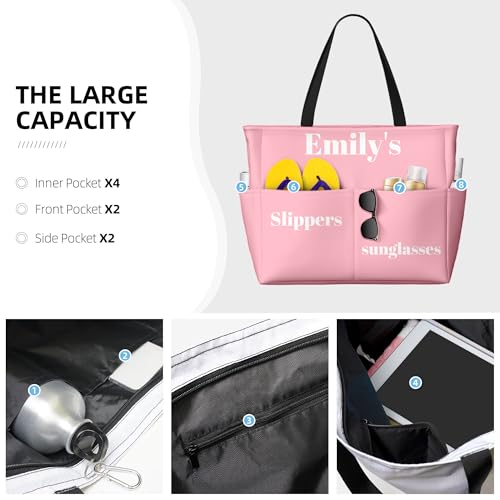 Custom Beach Bag Personalized Design Own Picture Logo Text Pool Bags for Women Wife Gifts Summer Beach Tote3