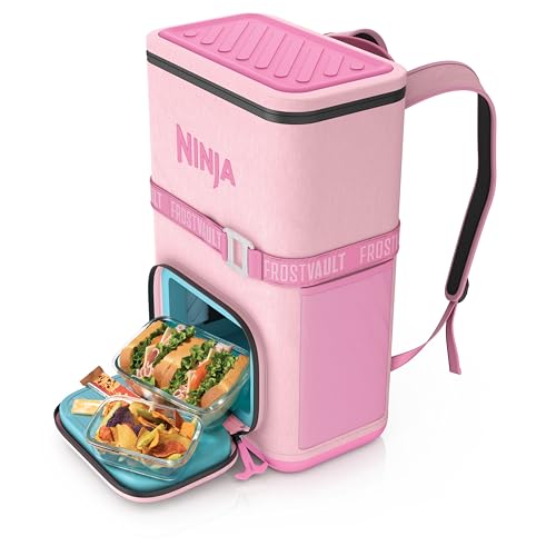 Image of Ninja FrostVault Go Can Soft Cooler, 24 /36 Can, Leak Proof, Built-In Cup Holder, 2 Ice Packs & Dry Storage Drawer, Polyester Insulation, Hiking, Camping, Picnic