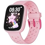 TICTIKY Kids Smart Watch for Girls 5-12, Kids Fitness Tracker Watch with Pedometer, No Phone Needed, Games with Parental Control, IP68 Waterproof, Heart Rate, Sleep Monitor, Step Counter, 80 Sports
