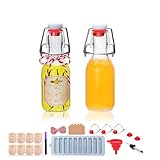 Swing Top Glass Bottles 2 Pack, 4oz/120ml Flip Top Glass Bottle,Beer Brewing Bottles with Airtight Lid for Kombucha, Mead Kefir, Vanilla Extract, Juice, Tea, Wine,DIY Small Containers