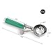 New Star Foodservice 34806 Commercial-Grade Thumb Press Food Disher/Ice Cream Scoop, 18/8 Stainless Steel, 3.25 oz, Size 12, Green