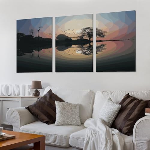 Toile murale guitare triptyque vertical salon chambre bureau