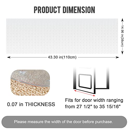 Uross Carpet Protector For Pets - Cat Carpet Protector For Doorway, Anti Scratch Under Door Cat Scratch Protector Mat, Easy To Cut Plastic Carpet Scratch Stopper, Cat Scratch Guard Carpet 3.6Ft #TOP2