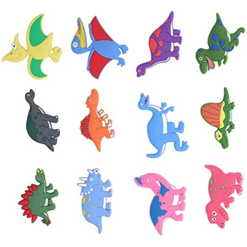 12pcs 3D Dinosaur Fridge Magnets for Kids Cover