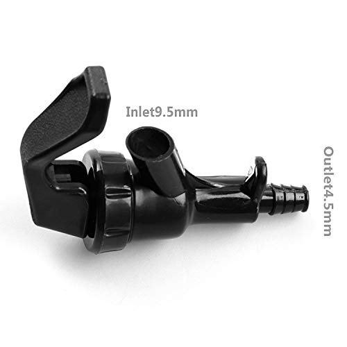 PERA 4 Pack Black Plastic Beer Dispensing Faucet Picnic Tap, Polished, 1/4" Barb Hose Connection, Up to 20 PSI Serving Pressure, 4 Pieces Homebrew Kit - Thumbnail 3