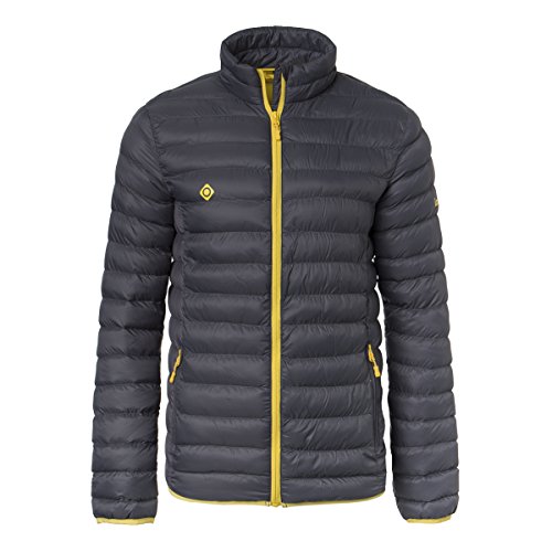 Izas Nasser Chaqueta Fibra, Hombre, Gris Oscuro/Amarillo, L