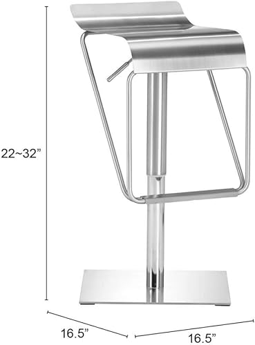 Miniatura 3 de Zuo 300193dazzer Taburete de bar acero inoxidable