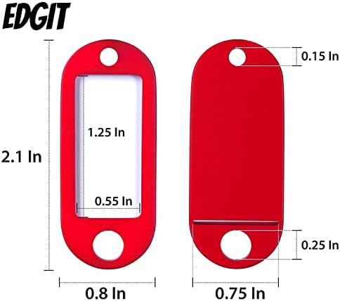 EDGIT 25 Pack Key Tags with Labels  Key Rings with Labels in Convenient Storage Box, Key Fobs with Labels, Pets, Memory Stick, Keyrings with Labels