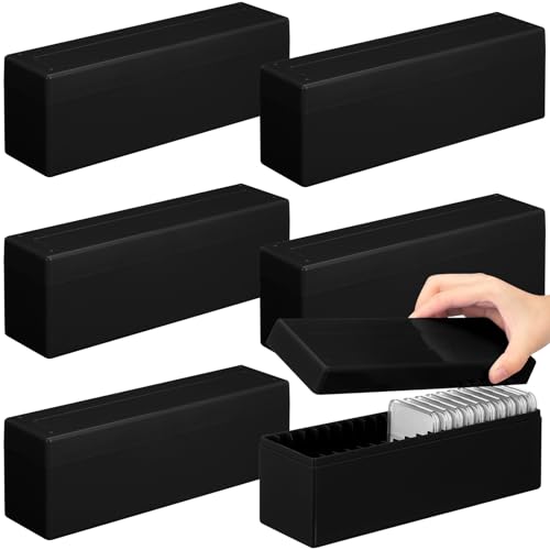 Wenqik 6 Pcs Plastic Coin Slab Storage Box, 20-slot Coin Slab Holder,Black by Wenqik - Used condition - US$22.92