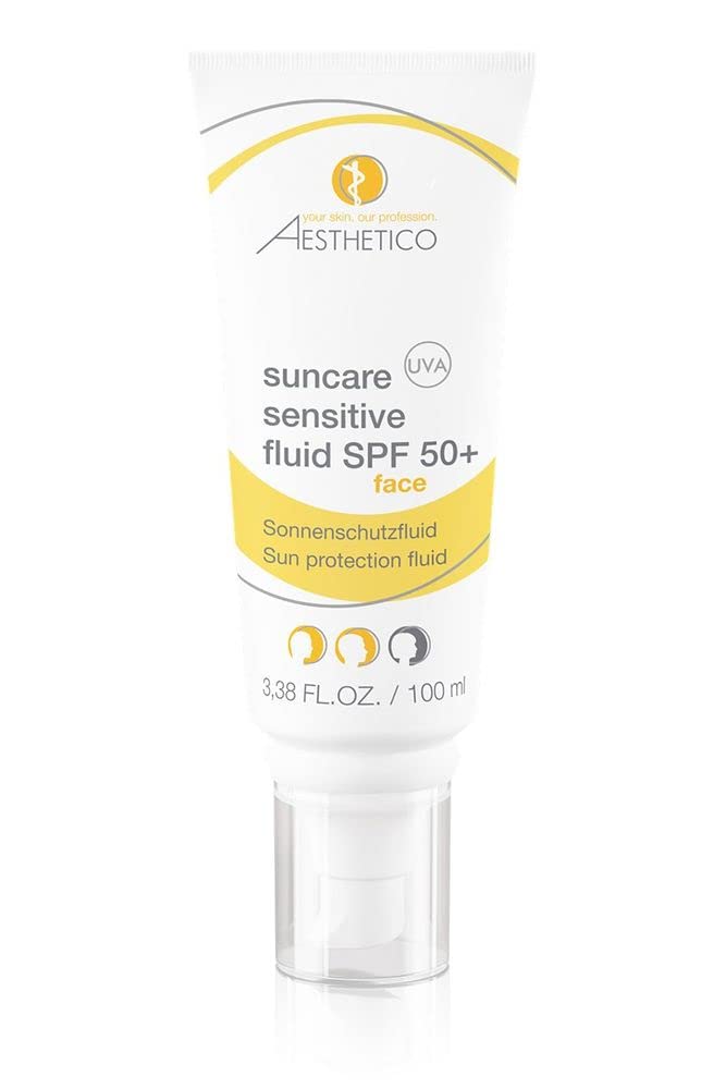 Suncare Sensitive Fluid SPF 50+ - 100 ml - Light Sun Protection Fluid with Broadband Filters for Sensitive and PhotoSensitized Skin, Very High UV Protection
