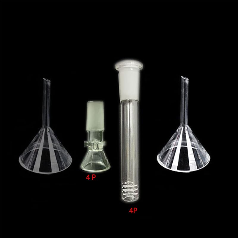 4Pcs length120mm Glass Tube with 4Pcs Glass Triangular Funnel Length 50mm(8PCS)