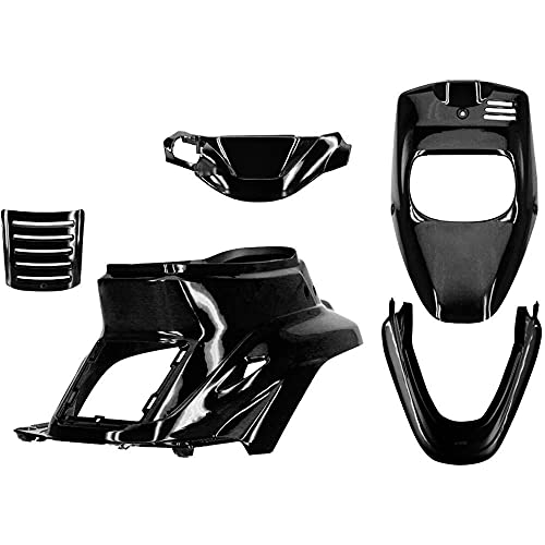 KIT 5 PEZZI CARENE NERO METAL COMPATIBILE CON MBK BOOSTER SPIRIT - COMPATIBILE CON YAMAHA BW'S 50 '88/'03