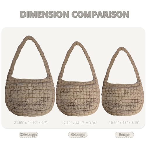 Quilted Puffer Tote Bag Large Quilted Tote Bag Lightweight Quilted Carryall Bag Puffy Shoulder Bag Puffer Purse for Women3