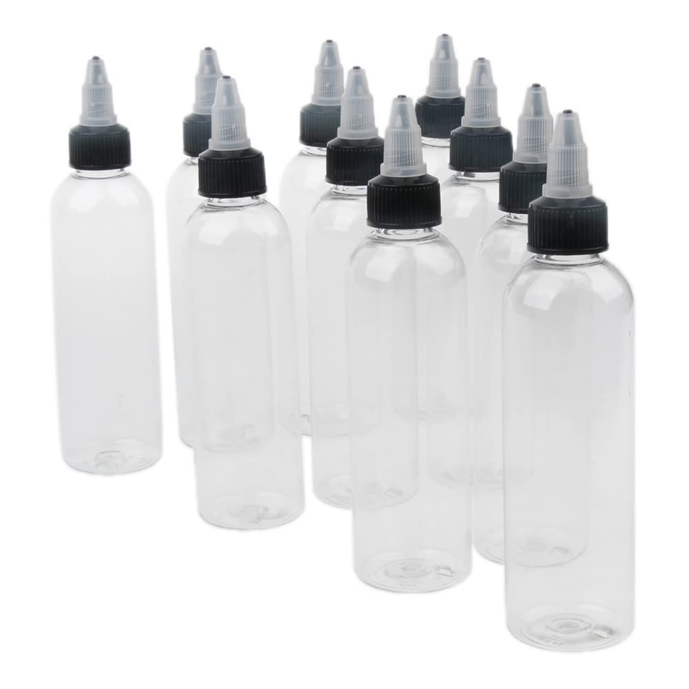 Lot de 30 bouteilles en plastique à goulot pointu de 100 ml avec bouchon à visser pour travaux manuels, cuisine, maison
