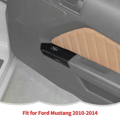 Panneau interrupteur lève-vitre masquer rayures Ford Mustang 2010-2014 style carbone