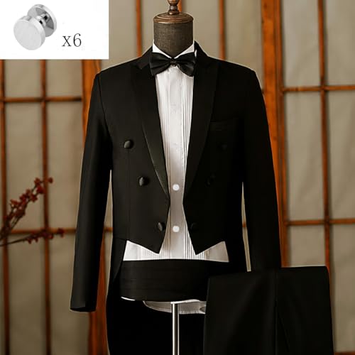 Conjunto de mancuernas y pines para camisa de esmoquin miniatura 6