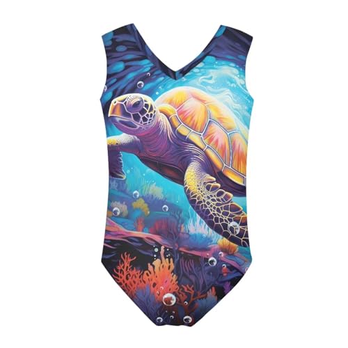 Image of One Piece Swimsuit Girls Kids Bathing Suit V Neck Wide Shoulder Strap Toddler Beach Swimwear for 3-14 Years