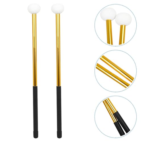 Baquetas para batería VICASKY versátiles de aleación de aluminio con cabeza de fieltro, para snare drum y jazz drum miniatura 7