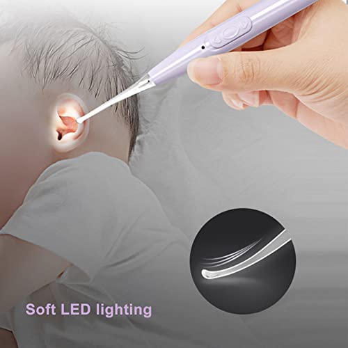 LED Ear Pick Spoon, Kids Ear Wax Removal Spoon, USB Rechargeable Flashlight Round Tip LED Ear Pick Spoon LED Ear Spoon Scrubs and Body Treatments