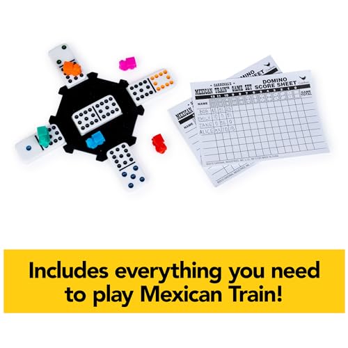 Spin Master Games 6030756 Mexican Train Dominoes Set Tile Board Game In Aluminum Carry Case thumb #3