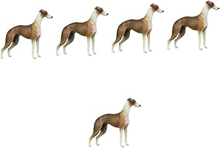 Totority 5 Pçs Enfeites De Cachorro Brinquedos De Animais Brinquedo De Cachorro Para Crianças Brinquedos De Mesa Estatuetas De Cachorro Doberman Bicho De Pelúcia Realista Galgo Modelo