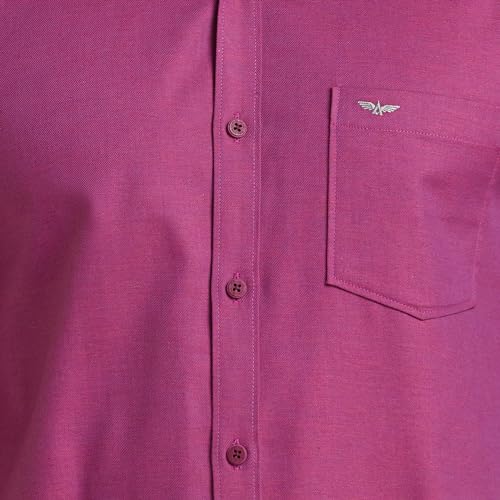 Image of Park Avenue Men's Solid Pattern Slim Fit Pure Cotton Full Sleeve Cut Away Collar Casual Shirt