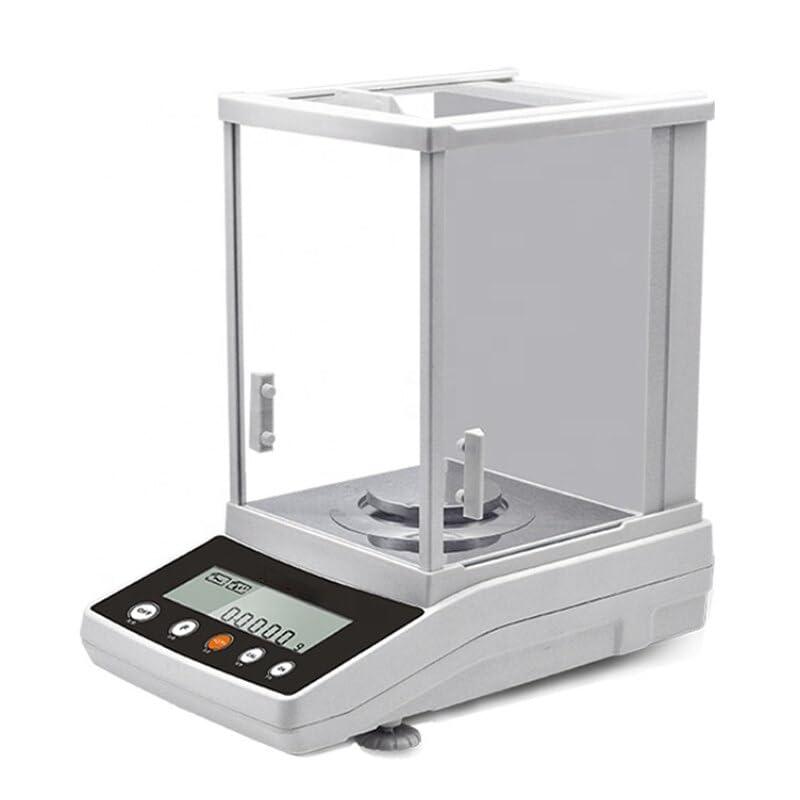 Bilancia Analitica 0,0001 G, capacità 200 G, Paravento in Vetro, Piatto 80 Mm, Display LCD, Peso di Calibrazione, Pesatura da LaboratoriogaoJIN1542
