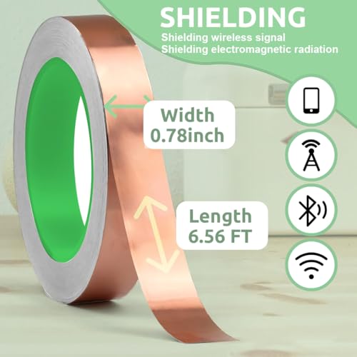 Image of HASTHIP Copper Foil Tape 2CMx20M, Conductive Adhesive EMI Shielding