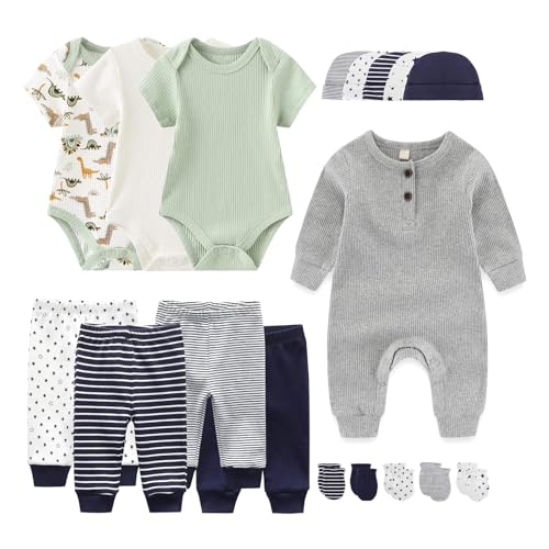 Image of JELYLOVE Unisex Baby boy girls' clothes & Accessories Newborn Outfits Set 18 Pieces Layette Set