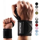 ATHLETIC AESTHETICS Handgelenk Bandagen Fitness - Wrist Wrap (45 cm im Paar) Handgelenkbandage für Krafttraining, Fitness, Bodybuilding, Crossfit - Handgelenkstütze