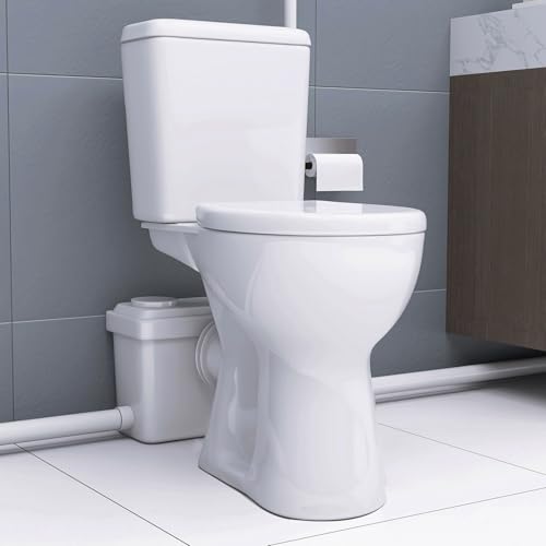 WinZo 750W Macerator Pump Toilet Upflush System for Basement Extra Tall 19