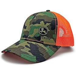 Ventilador John Deere JOHN DEERE Gorra de camuflaje con malla naranja.