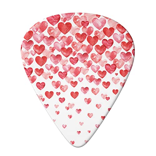 Falling Red Hearts Lot de 6 médiators pour guitare acoustique, guitare électrique, basse, ukulélé – fin, moyen et épais - Les Beatles, Paul McCartney, John Lennon, RIngo Starr, George Harrison Falling Red Hearts Lot de 6 médiators pour guitare acoustique, guitare électrique, basse, ukulélé – fin, moyen et épais – Image 4