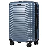 Wings Maleta rígida – Maleta de viaje grande y trolleys – Ultraligero con ruedas – Maleta Trolley Equipaje de mano – Maleta rígida con candado – Trolley Pequeño para Avión, azul, medium, Maleta