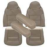 Top 10 Best Excursion Ford Seating Reviews & Comparison 17 Priprilod Tan Front Driver and Passenger Side Bottom and Top Lean Back Replacement Seat Cover and Armrest Cover Compatible with Ford Excursion 2001 2002