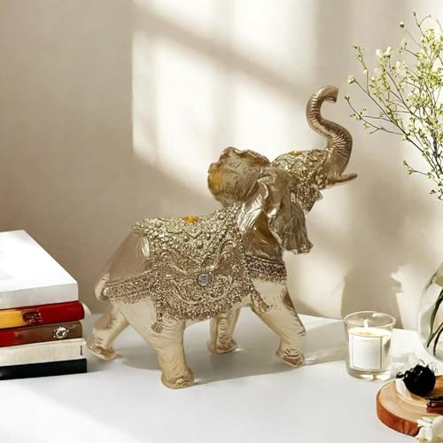 Statue d'éléphant en résine idée cadeau déco salon - 4
