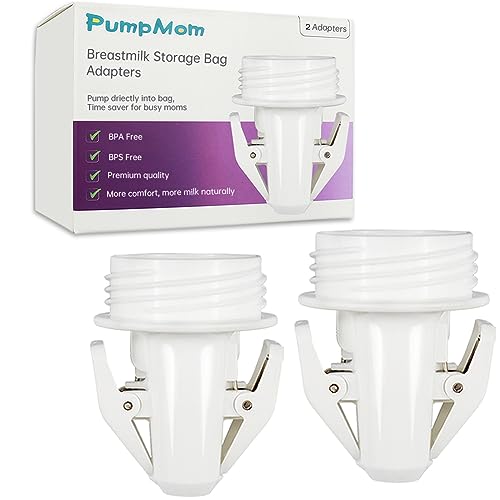 Image of Breastmilk Storage Bag Adapters for Spectra S1 S2 Pumps, Avent Comfort Wide Mouth Flange Pump to Use with Lansinoh and Nuk Breastmilk Storage Bags by PumpMom