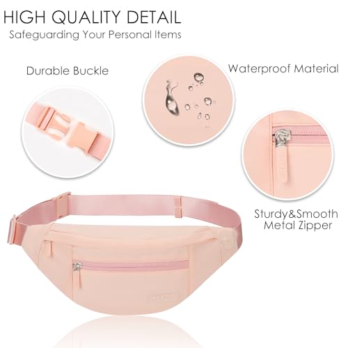 Image of MAXTOP Large Crossbody Fanny Pack with 4-Zipper Pockets,Gifts for Enjoy Sports Festival Workout Traveling Running Casual Hands-Free Wallets Waist Pack Phone Bag Carrying All Phones