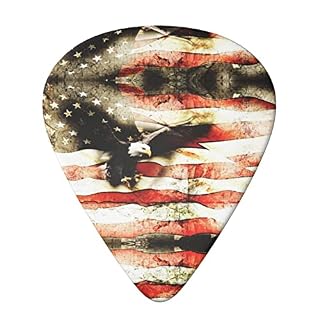 American Flag Fly Eagle Lot de 6 médiators pour guitare acoustique, guitare électrique, basse, ukulélé – fins, moyens et… - Les Beatles, Paul McCartney, John Lennon, RIngo Starr, George Harrison American Flag Fly Eagle Lot de 6 médiators pour guitare acoustique, guitare électrique, basse, ukulélé – fins, moyens et… – Image 3