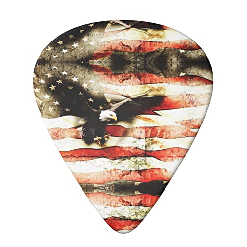 American Flag Fly Eagle Lot de 6 médiators pour guitare acoustique, guitare électrique, basse, ukulélé – fins, moyens et… - Les Beatles, Paul McCartney, John Lennon, RIngo Starr, George Harrison American Flag Fly Eagle Lot de 6 médiators pour guitare acoustique, guitare électrique, basse, ukulélé – fins, moyens et… – Image 4